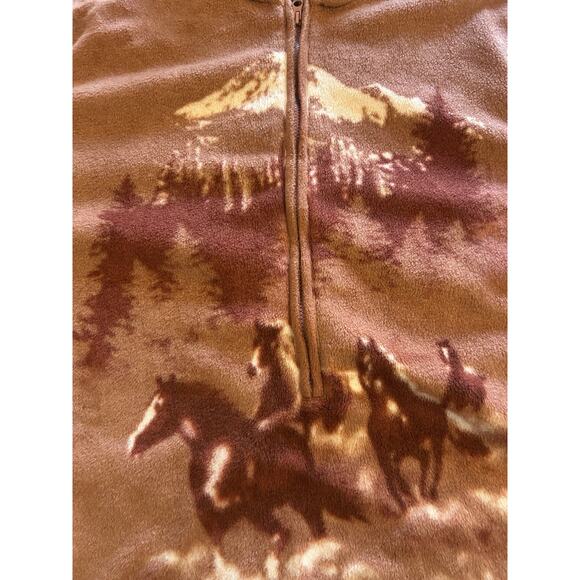 Bit & Bridle Jacket Women's 3X Fleece 1/2 Zip Chore Pullover Cabin Western Rodeo - Picture 9 of 13